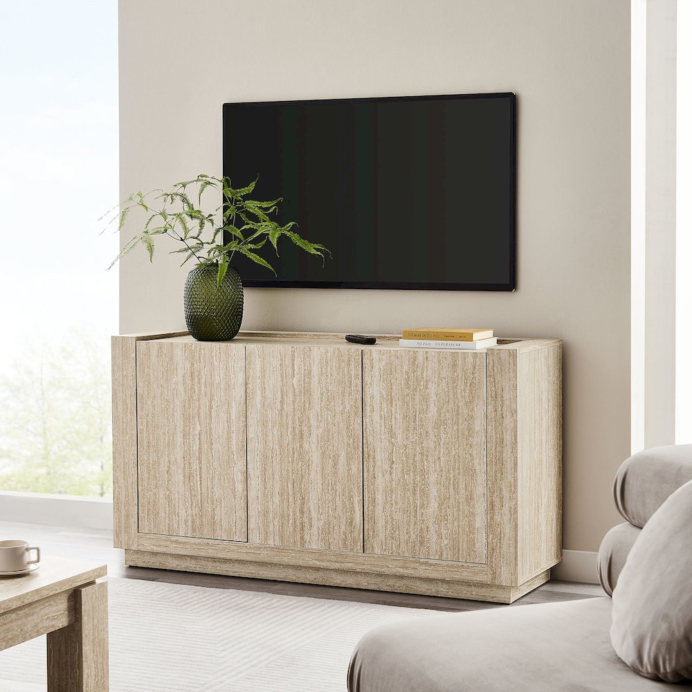 Hollis 59" Travertine Sideboard. Picture 10