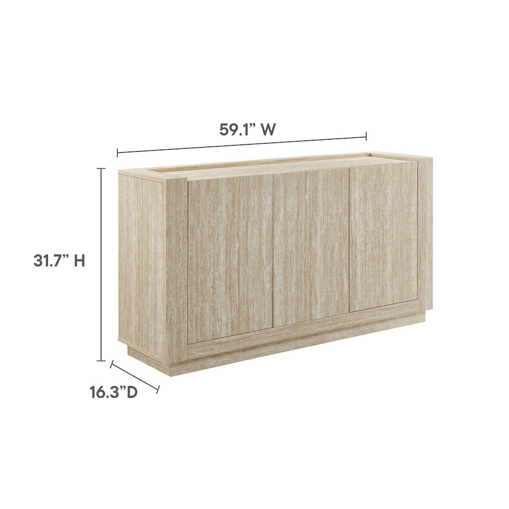 Hollis 59" Travertine Sideboard. Picture 2