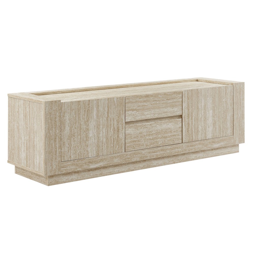 Hollis 59" Travertine TV Stand. Picture 1