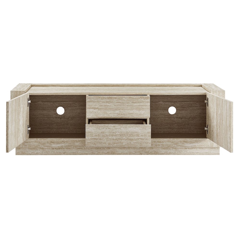 Hollis 59" Travertine TV Stand. Picture 7