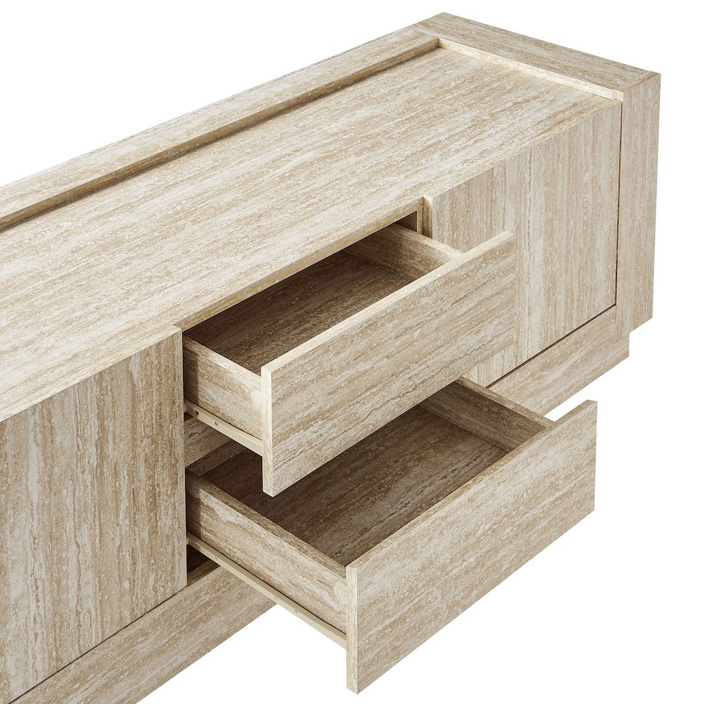 Hollis 59" Travertine TV Stand. Picture 8
