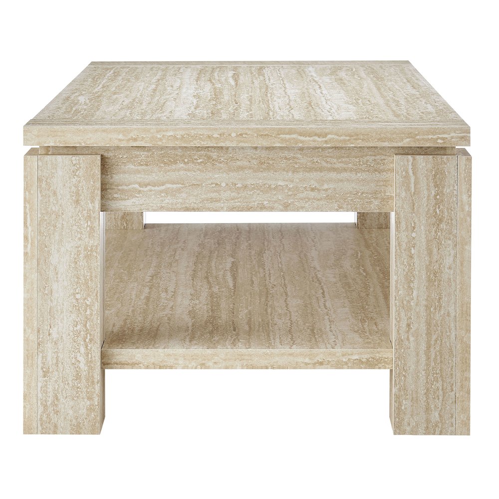 Hollis Travertine Coffee Table. Picture 4