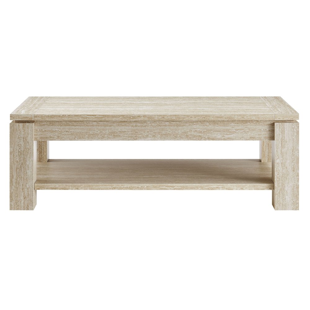 Hollis Travertine Coffee Table. Picture 5