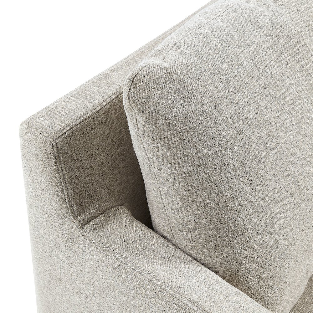 Serene Fabric Slipcovered Swivel Armchair. Picture 7