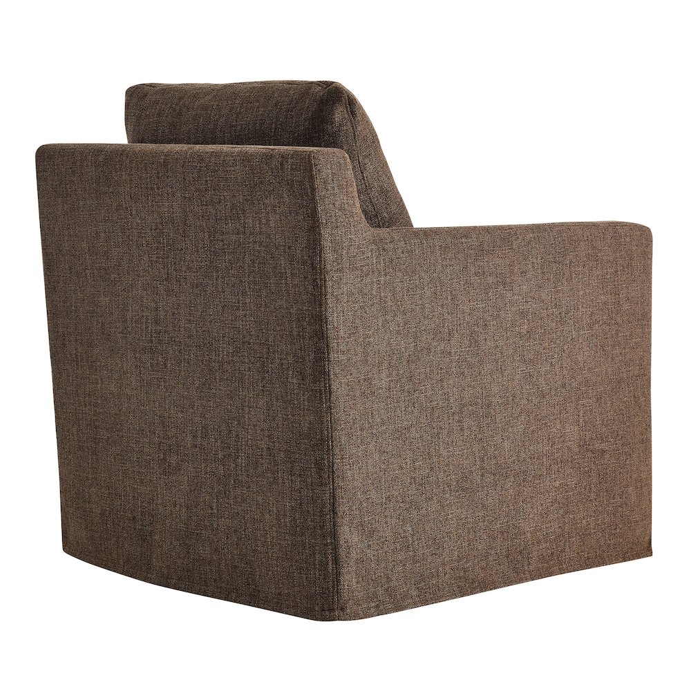 Serene Fabric Slipcovered Swivel Armchair. Picture 5