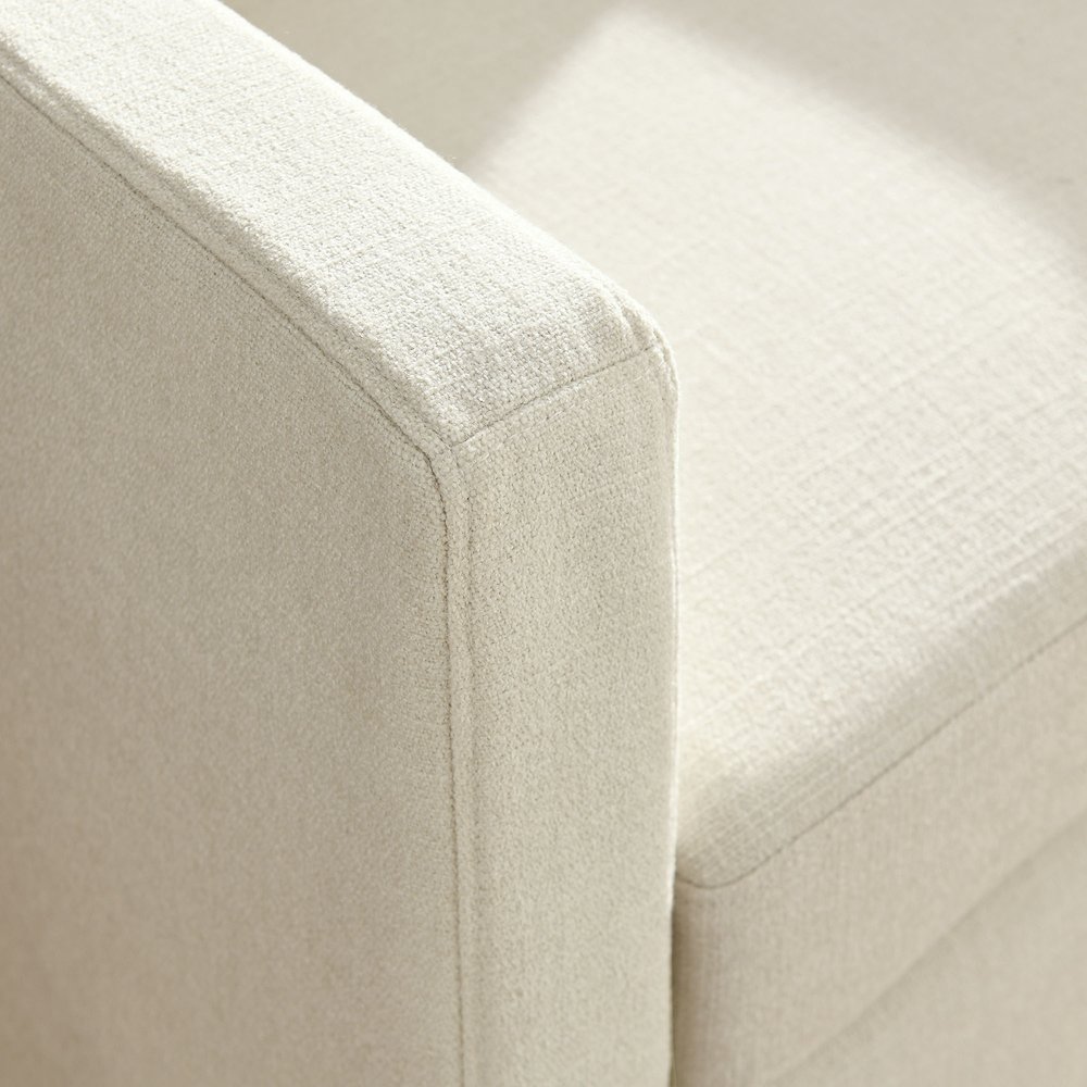 Serene Fabric Slipcovered Swivel Armchair. Picture 7