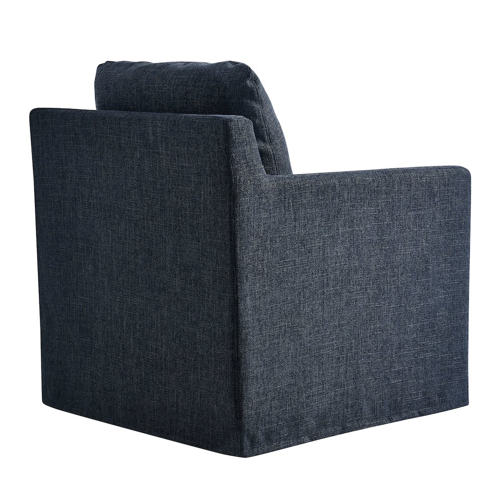 Serene Fabric Slipcovered Swivel Armchair. Picture 5