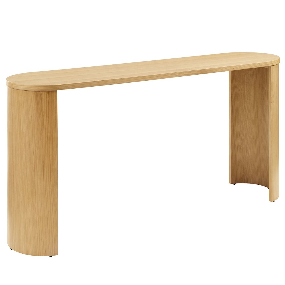 Aspect Oval Wood Entryway Console Table. Picture 1