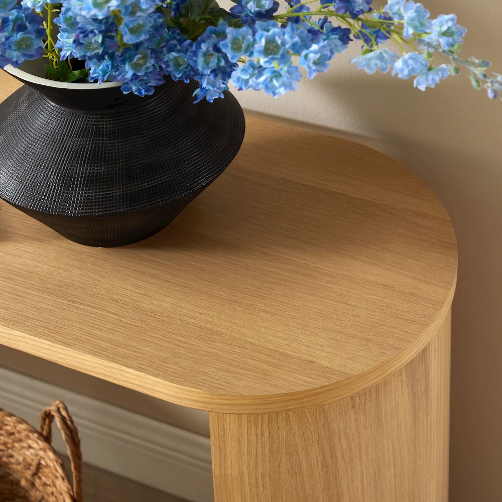 Aspect Oval Wood Entryway Console Table. Picture 11