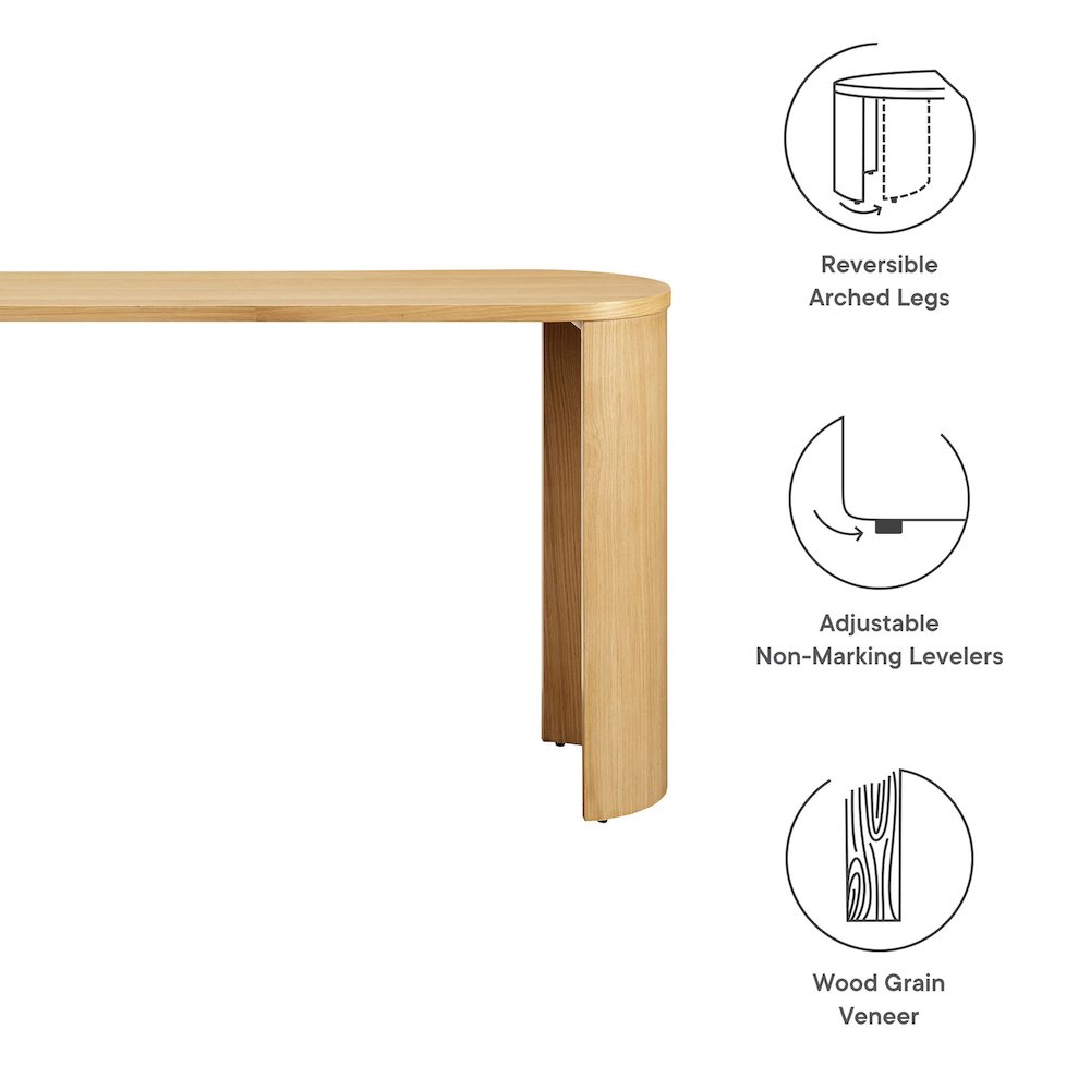 Aspect Oval Wood Entryway Console Table. Picture 2