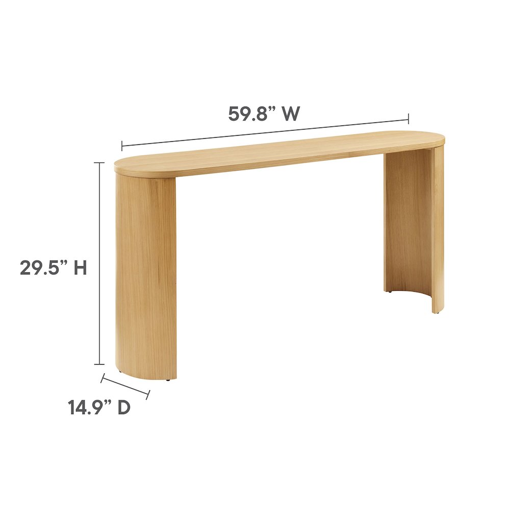 Aspect Oval Wood Entryway Console Table. Picture 3