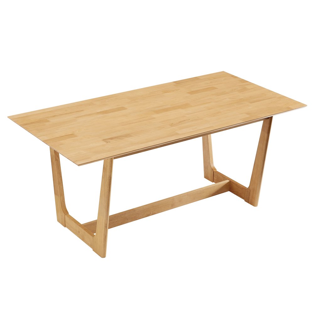 Solara 71" Rectangle Wood Dining Table. Picture 5