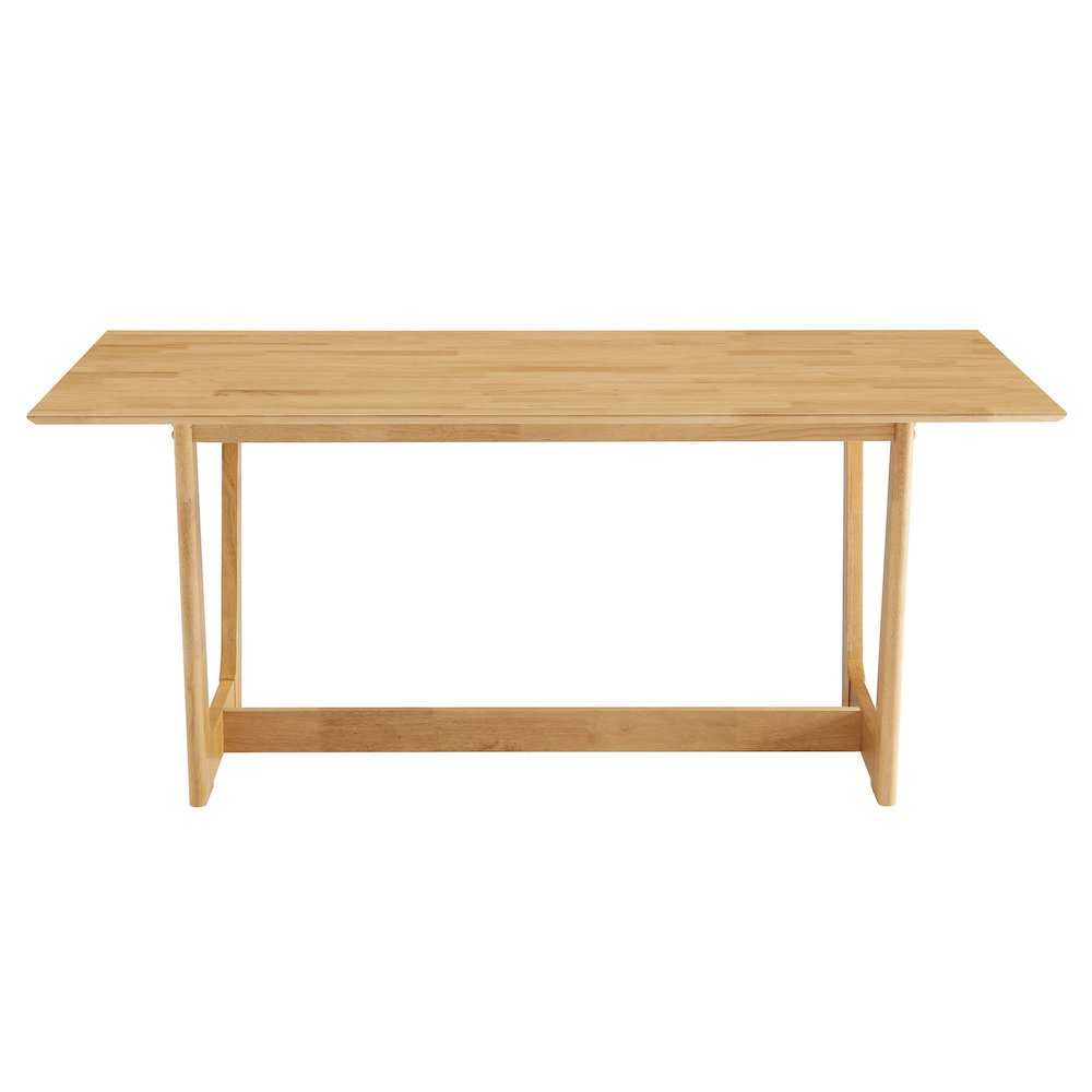 Solara 71" Rectangle Wood Dining Table. Picture 6