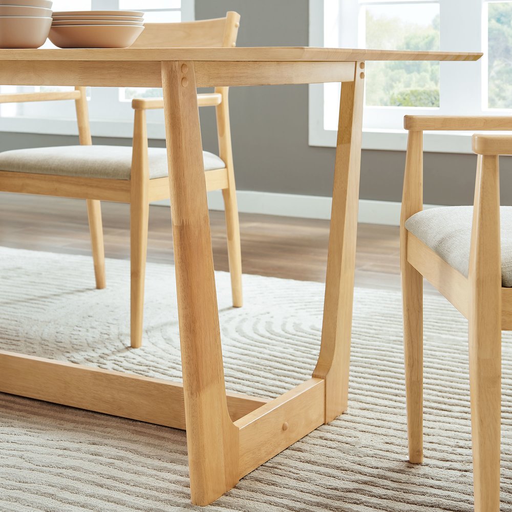 Solara 71" Rectangle Wood Dining Table. Picture 9