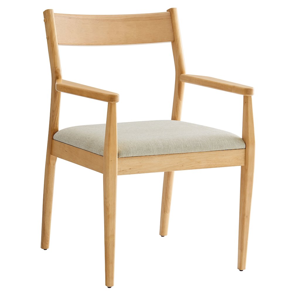 Solara Fabric Wood Dining Armchairs Set of 2. Picture 4