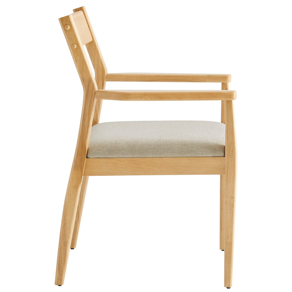 Solara Fabric Wood Dining Armchairs Set of 2. Picture 5
