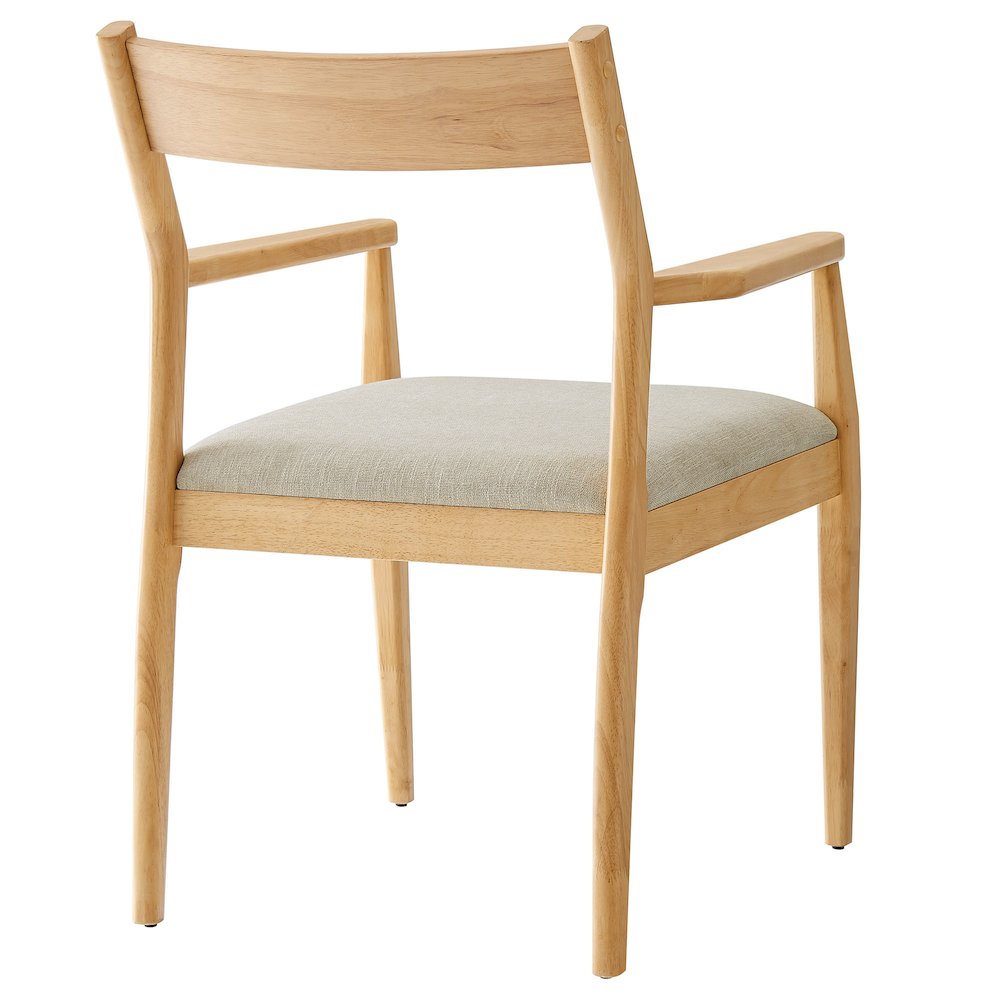Solara Fabric Wood Dining Armchairs Set of 2. Picture 6