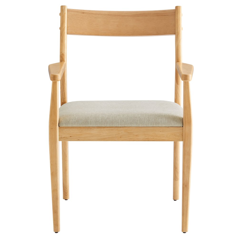 Solara Fabric Wood Dining Armchairs Set of 2. Picture 7