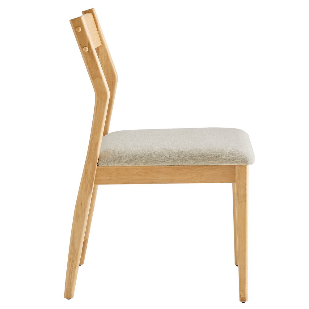 Solara Fabric Wood Dining Side Chairs Set of 2. Picture 5