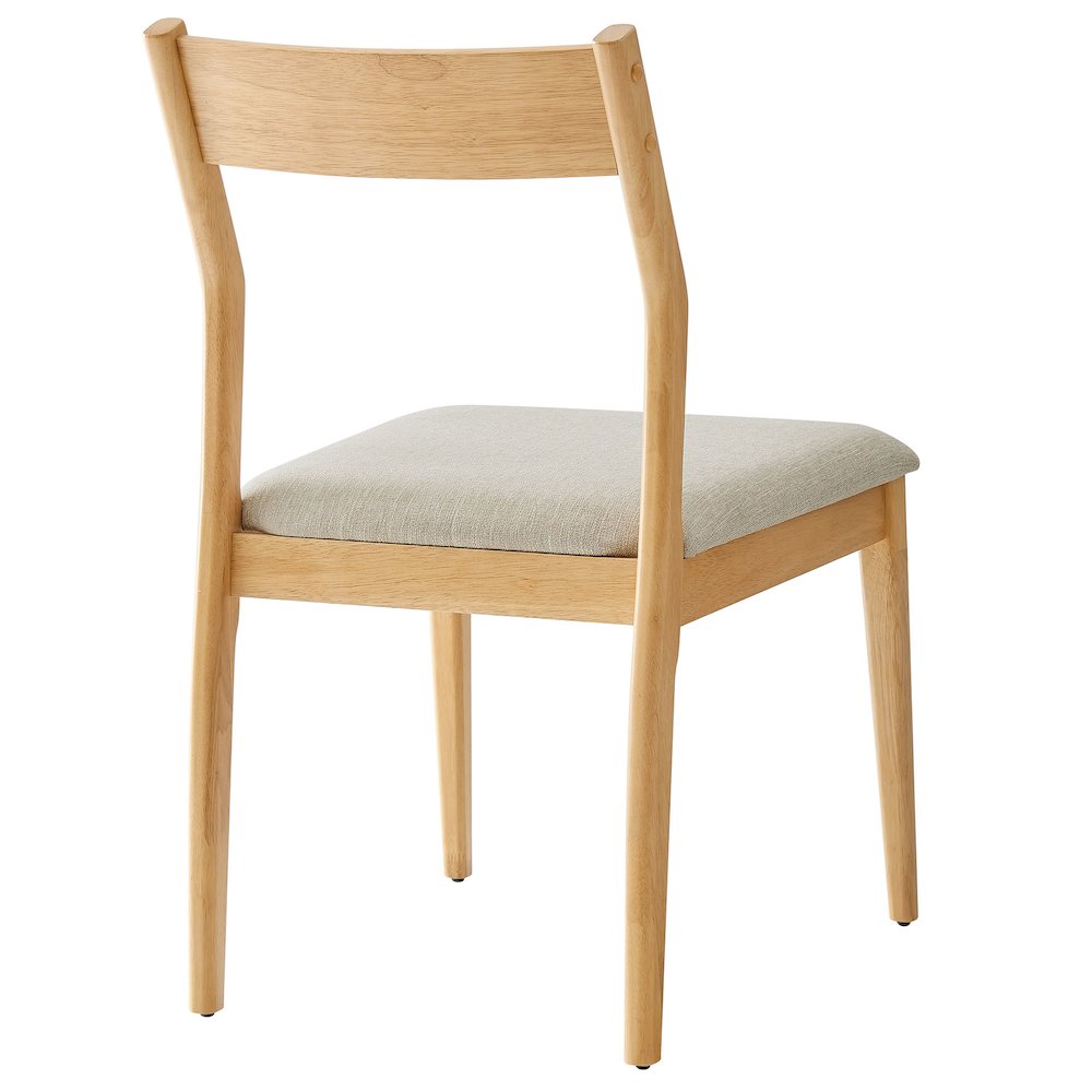 Solara Fabric Wood Dining Side Chairs Set of 2. Picture 6
