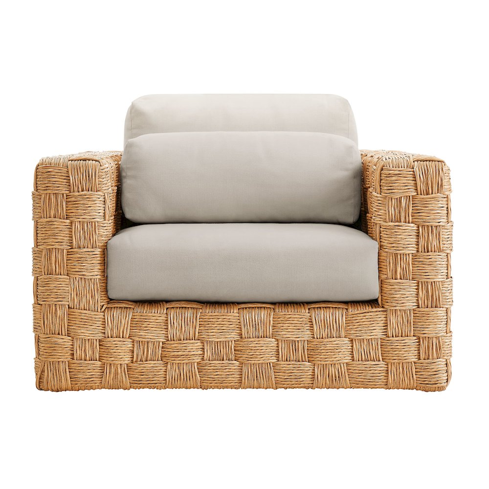 Thames Outdoor Patio Wicker Outdoor Patio Rattan Armchair. Picture 6