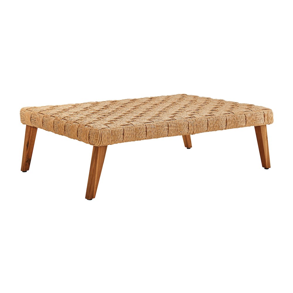 Thames Outdoor Patio Wicker Outdoor Patio Rattan Coffee Table. Picture 1
