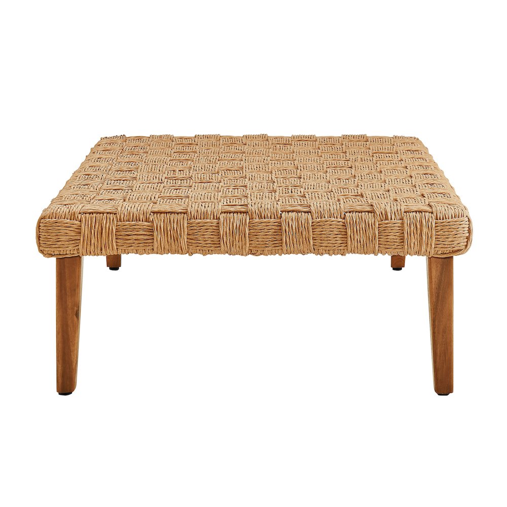 Thames Outdoor Patio Wicker Outdoor Patio Rattan Coffee Table. Picture 3
