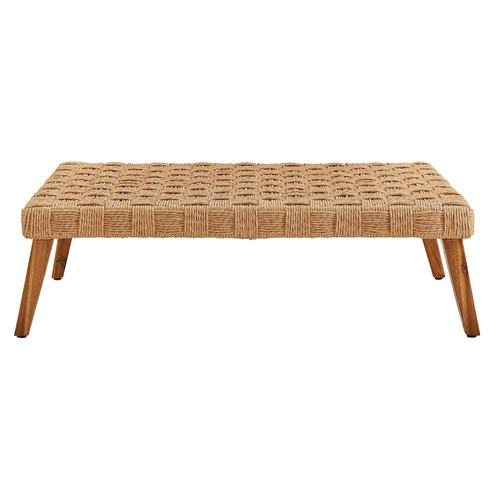 Thames Outdoor Patio Wicker Outdoor Patio Rattan Coffee Table. Picture 4
