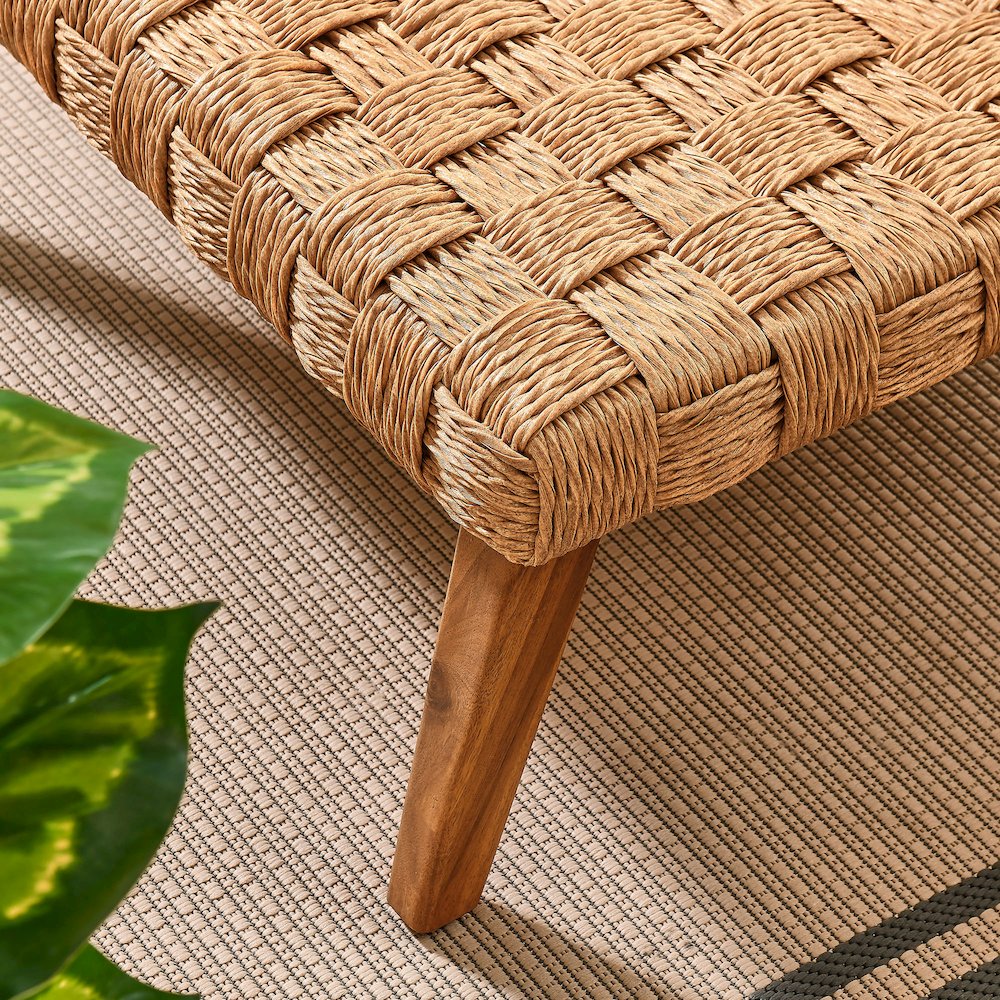 Thames Outdoor Patio Wicker Outdoor Patio Rattan Coffee Table. Picture 10