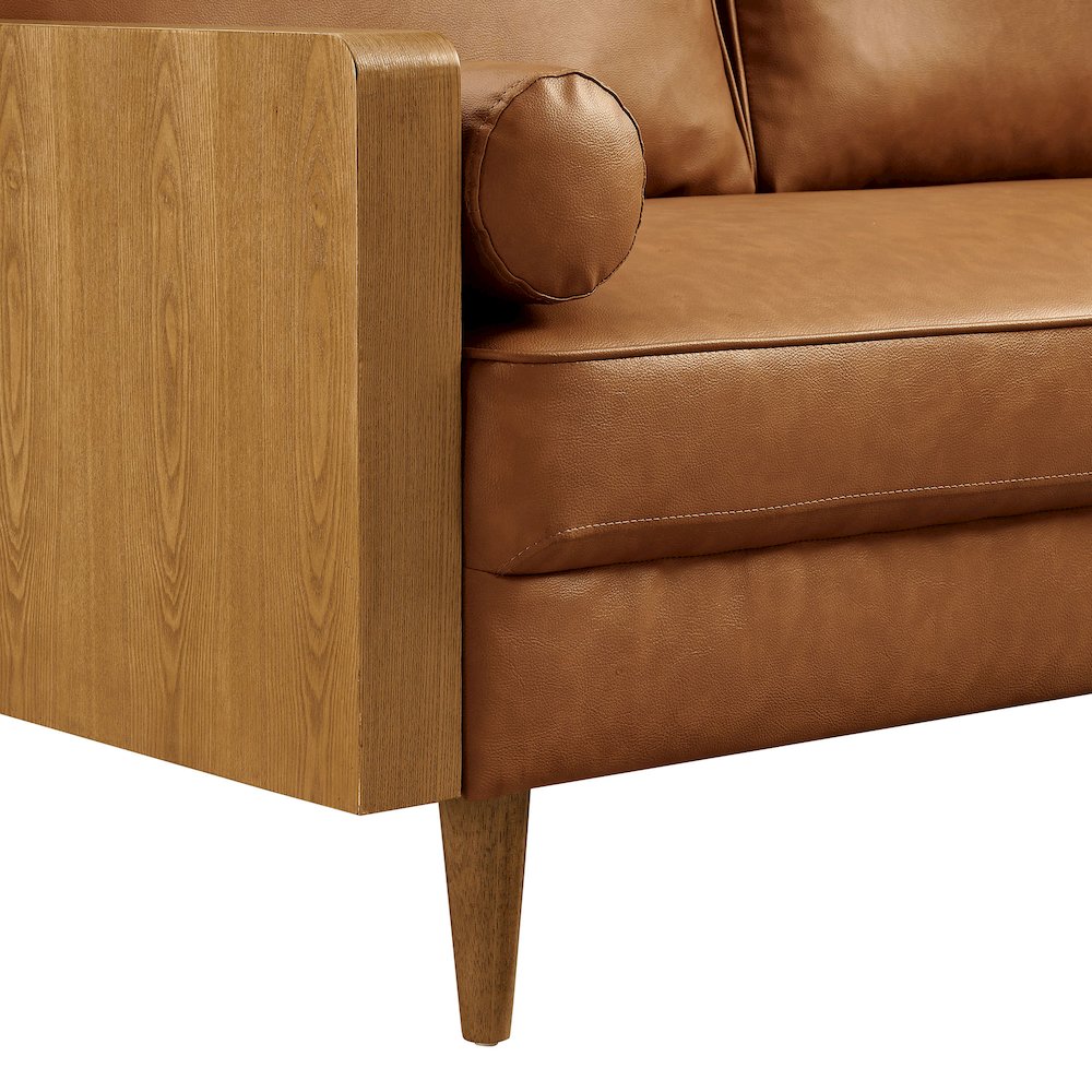 Kellan Vegan Leather Loveseat. Picture 7