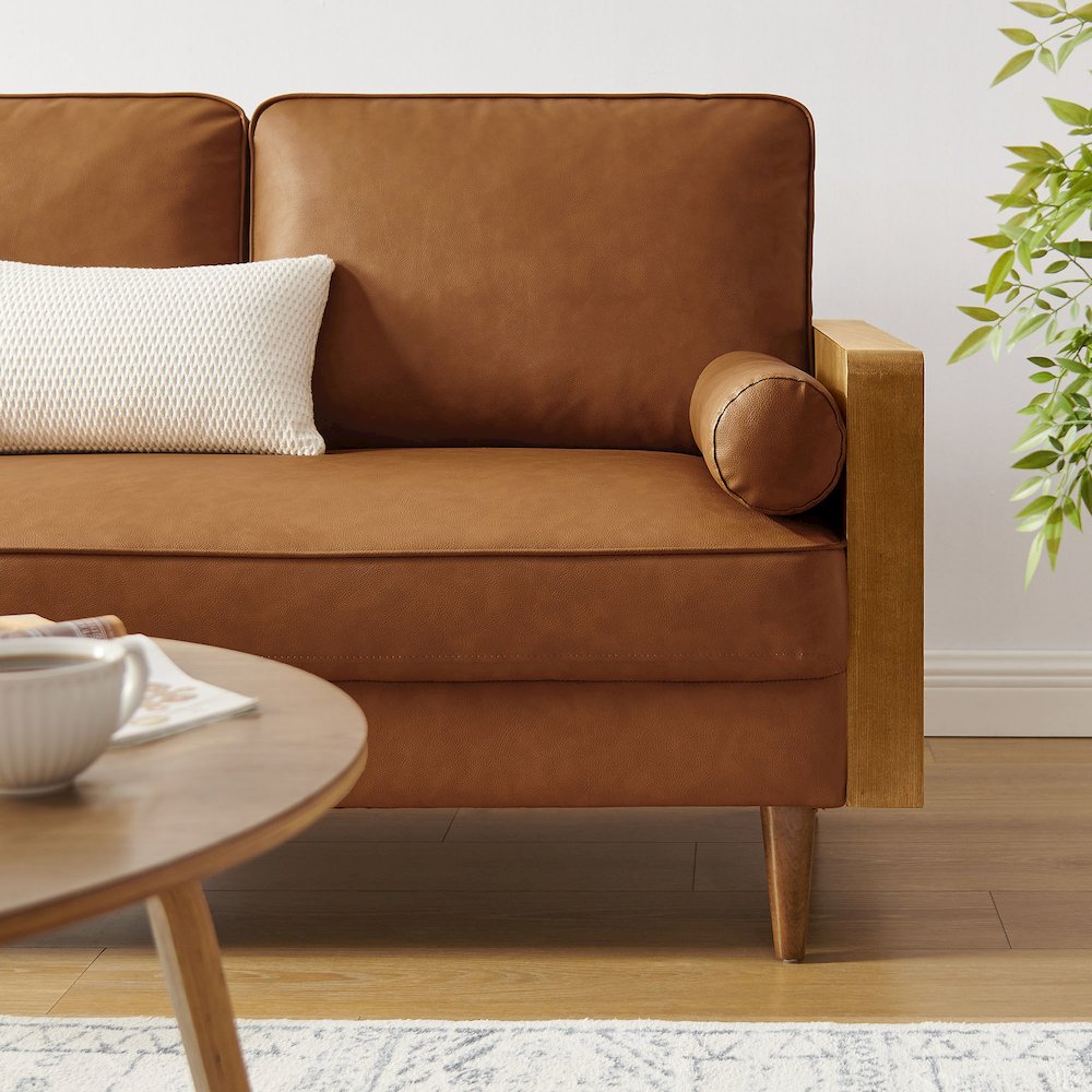 Kellan Vegan Leather Loveseat. Picture 9