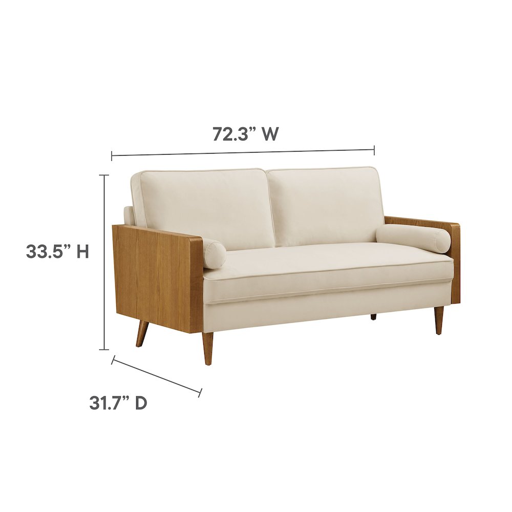 Kellan Performance Velvet Sofa. Picture 2