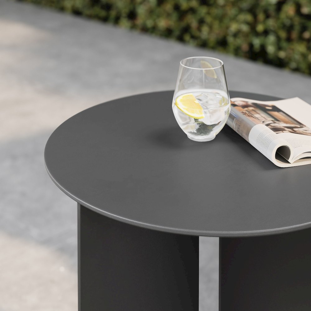 Tecton Outdoor Patio Aluminum Side Table. Picture 7