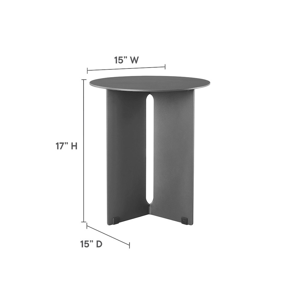 Tecton Outdoor Patio Aluminum Side Table. Picture 3