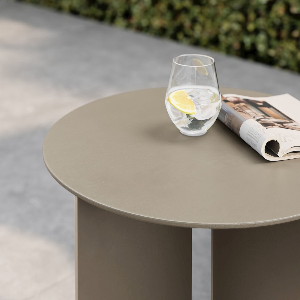 Tecton Outdoor Patio Aluminum Side Table. Picture 7