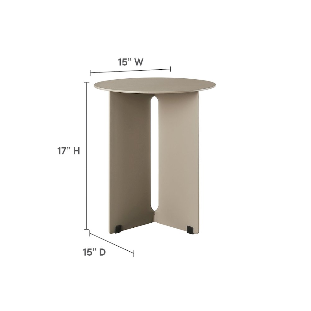 Tecton Outdoor Patio Aluminum Side Table. Picture 3