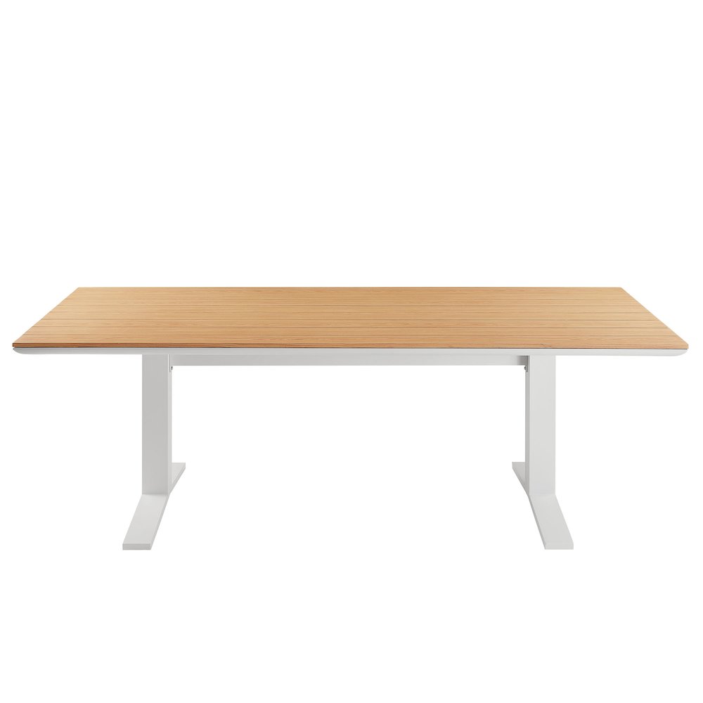 Gavelston 91" Outdoor Patio Aluminum Dining Table. Picture 5