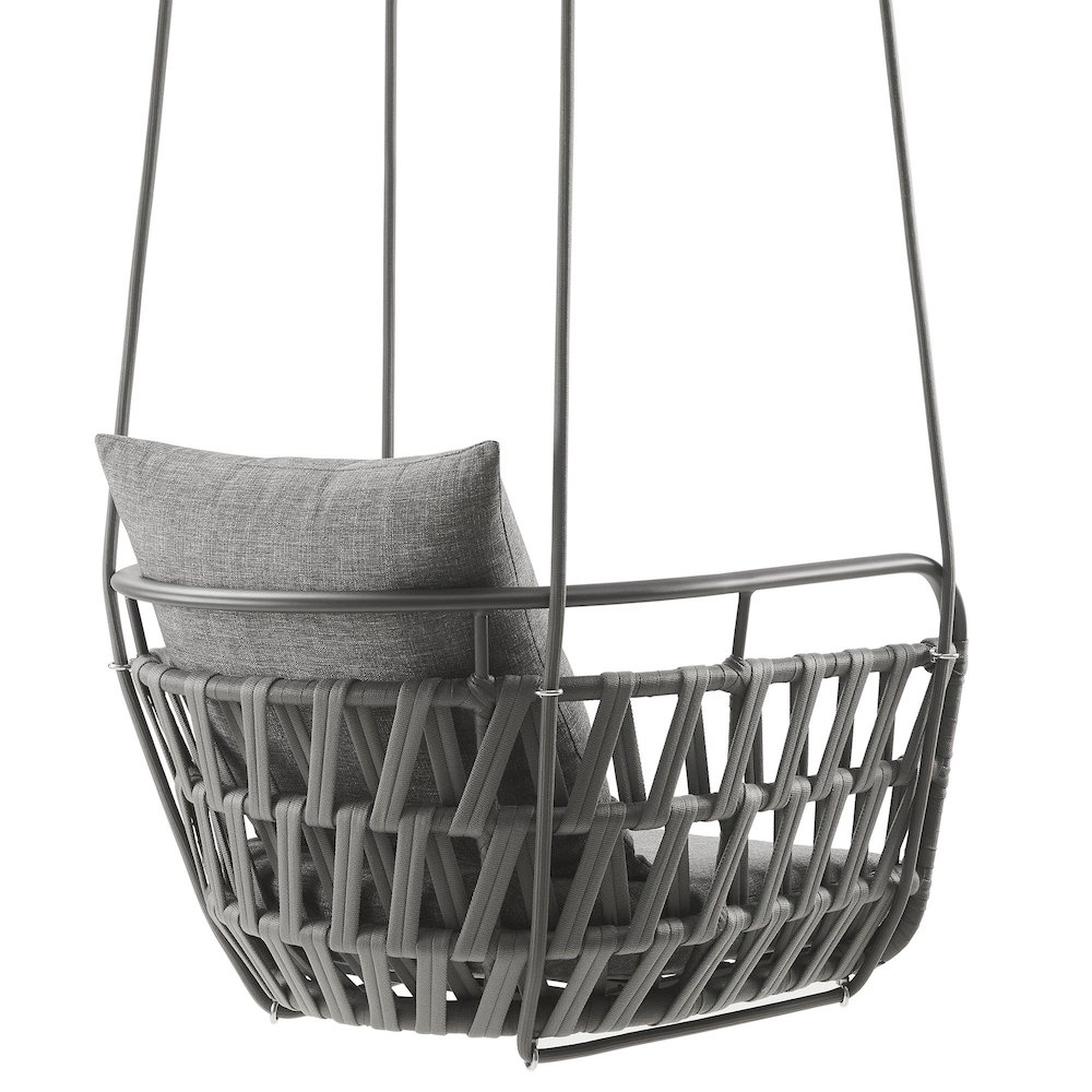 Kaliah Outdoor Patio Aluminum Swing Chair. Picture 5