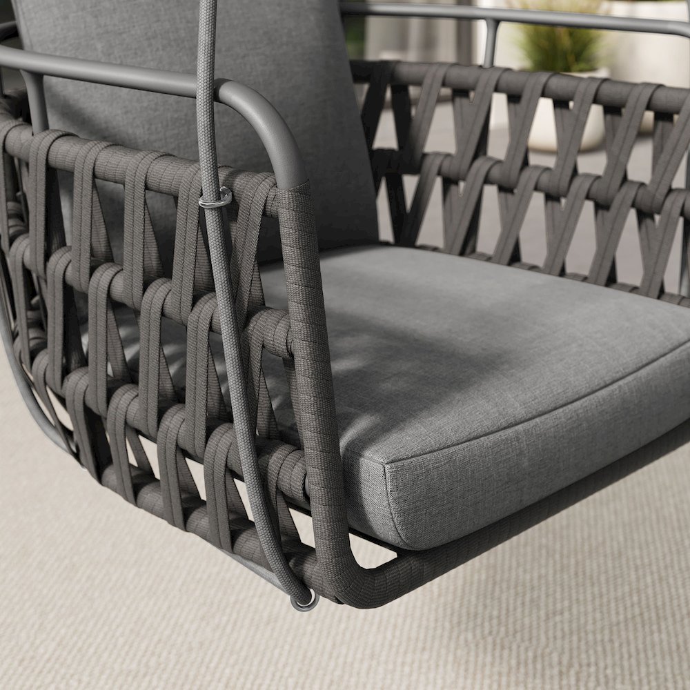 Kaliah Outdoor Patio Aluminum Swing Chair. Picture 11