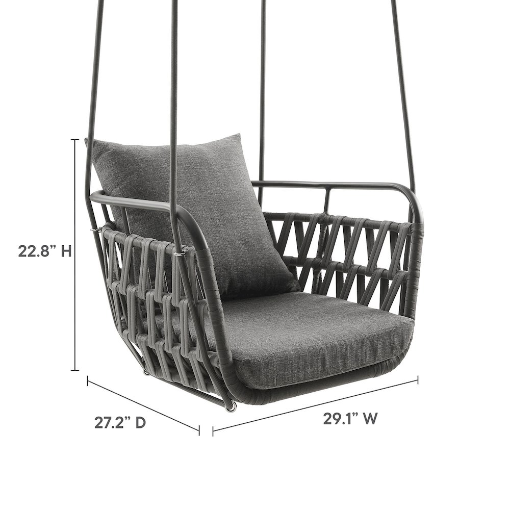 Kaliah Outdoor Patio Aluminum Swing Chair. Picture 3