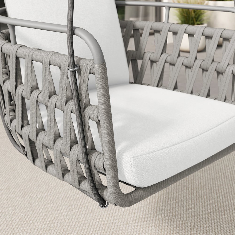 Kaliah Outdoor Patio Aluminum Swing Chair. Picture 11