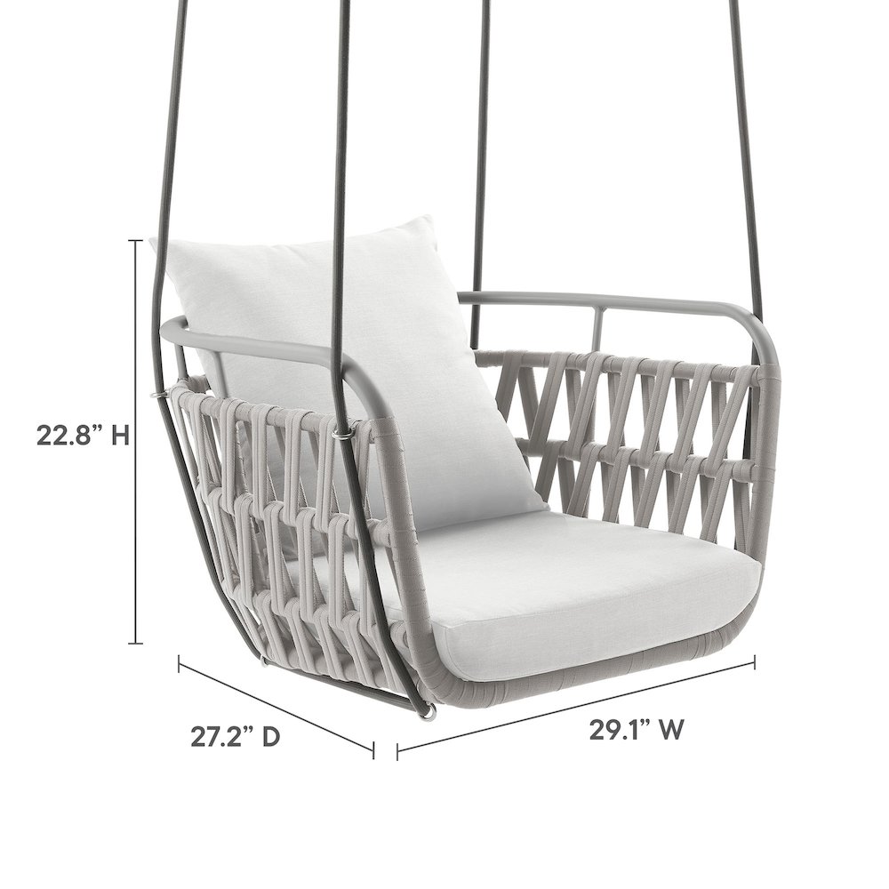 Kaliah Outdoor Patio Aluminum Swing Chair. Picture 3