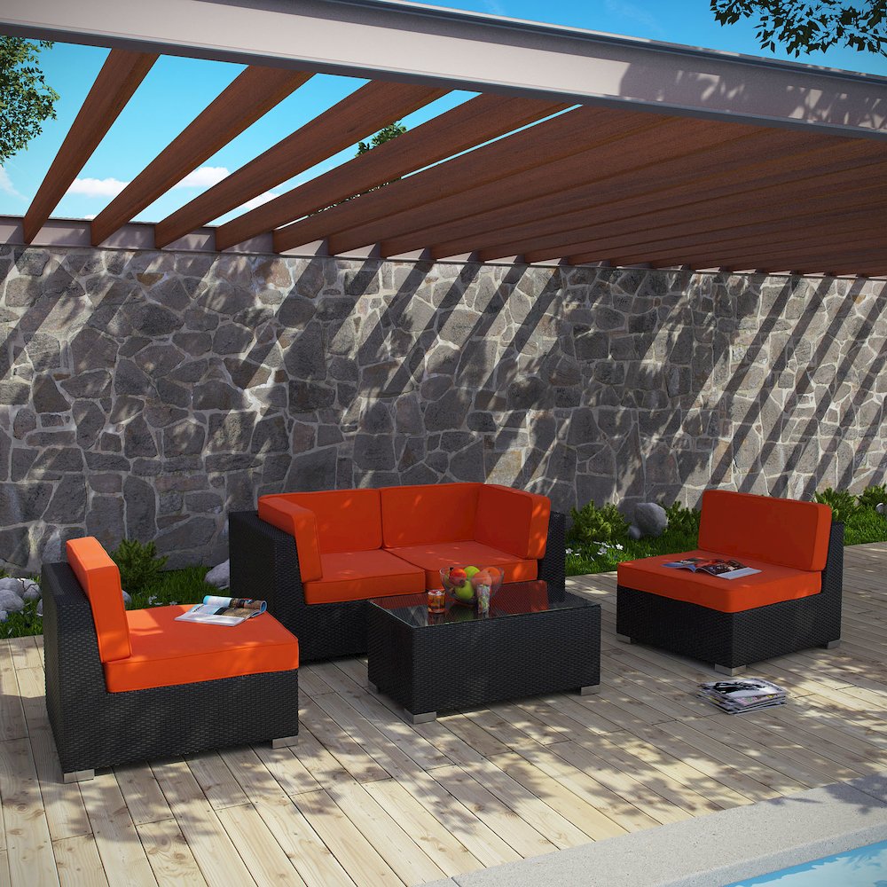 Camfora 5 Piece Outdoor Patio Sectional Set. Picture 2