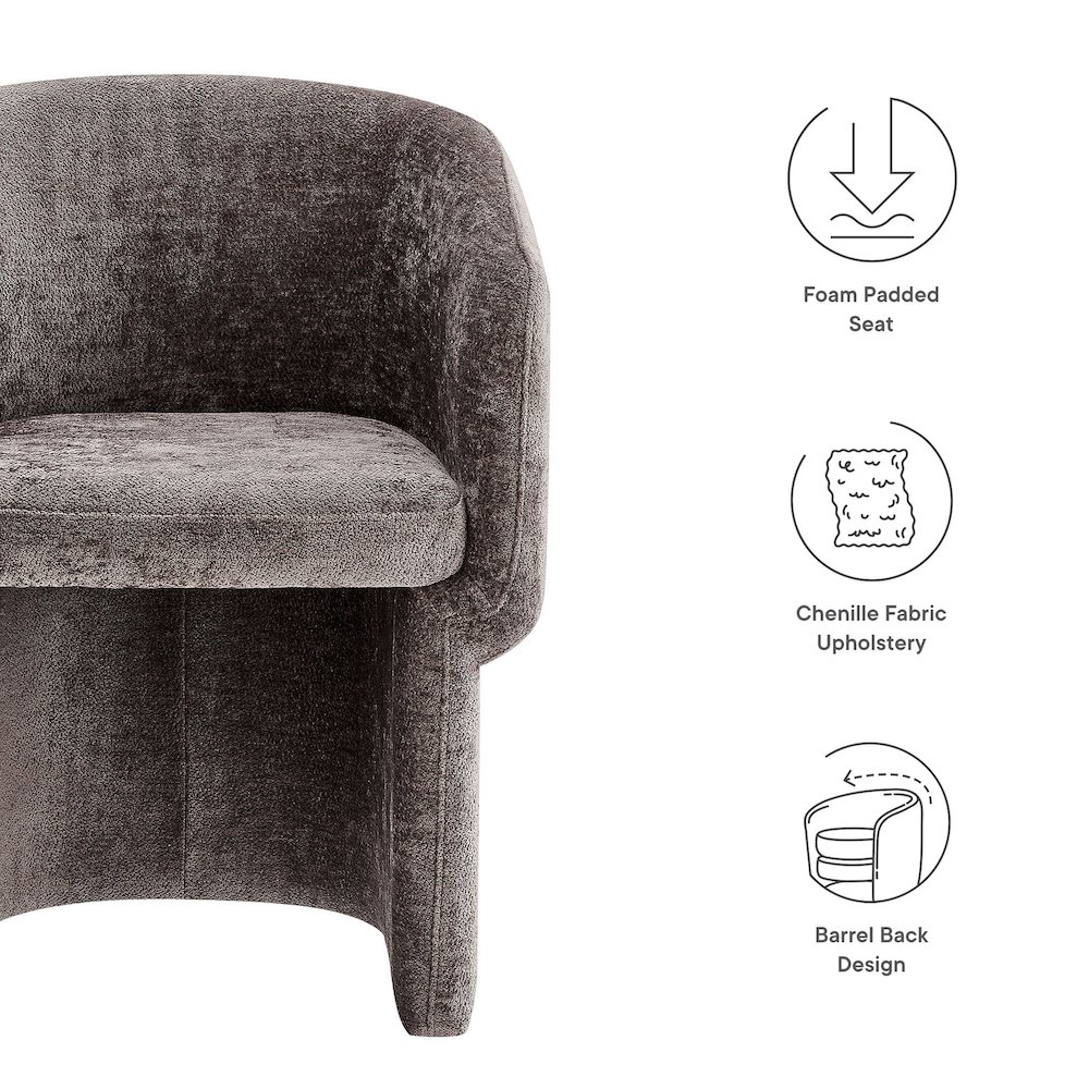 Verity Chenille Dining Armchair. Picture 2