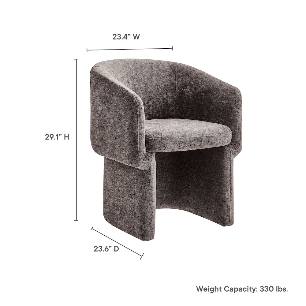 Verity Chenille Dining Armchair. Picture 3