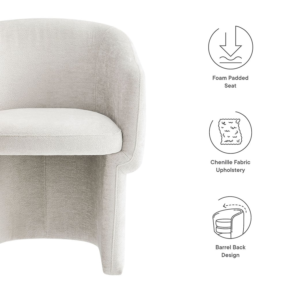 Verity Chenille Dining Armchair. Picture 2