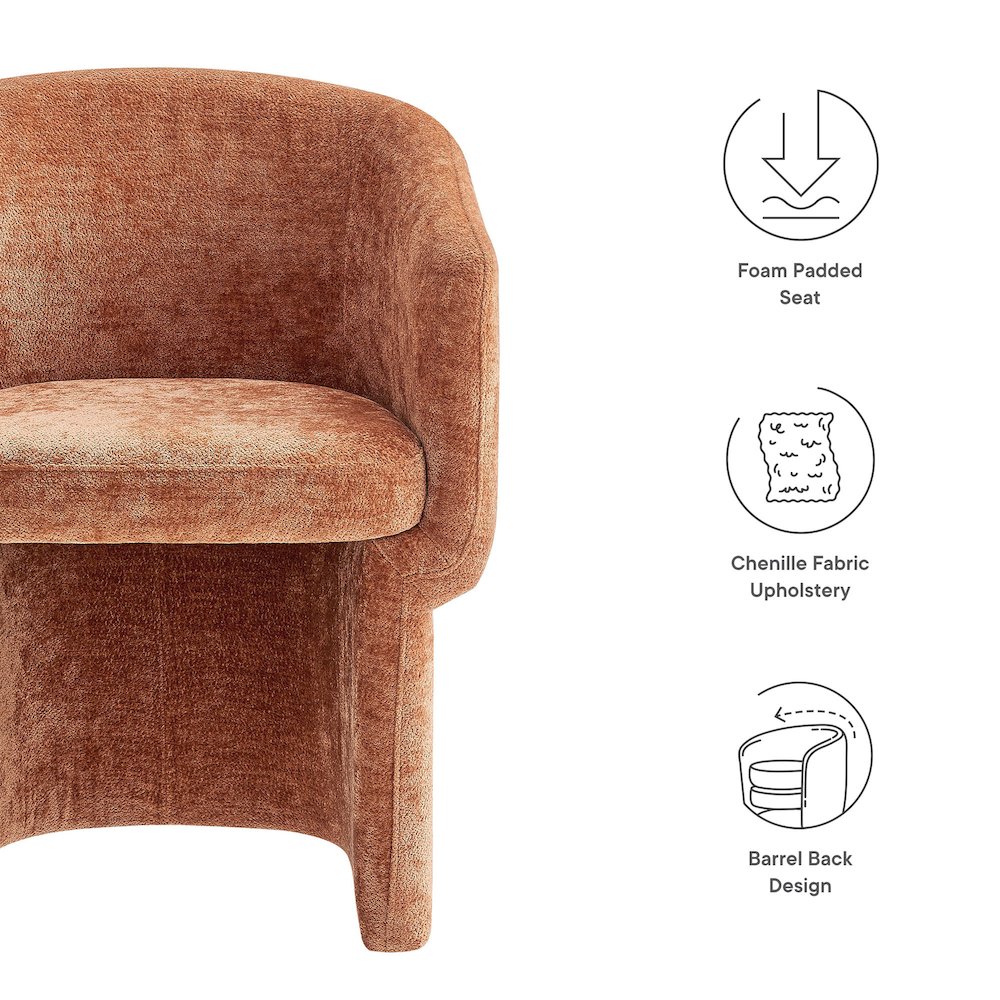 Verity Chenille Dining Armchair. Picture 2