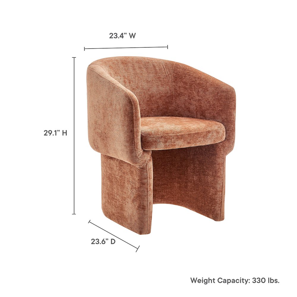 Verity Chenille Dining Armchair. Picture 3