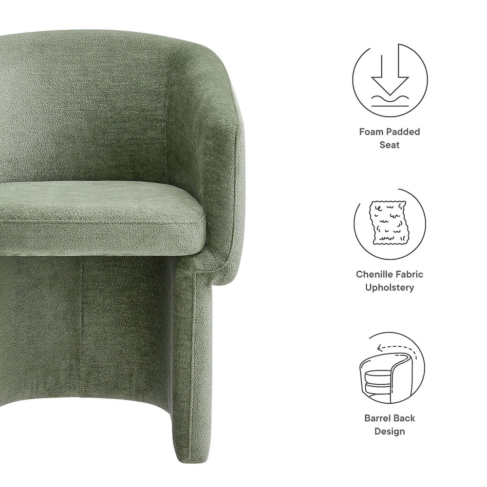 Verity Chenille Dining Armchair. Picture 2