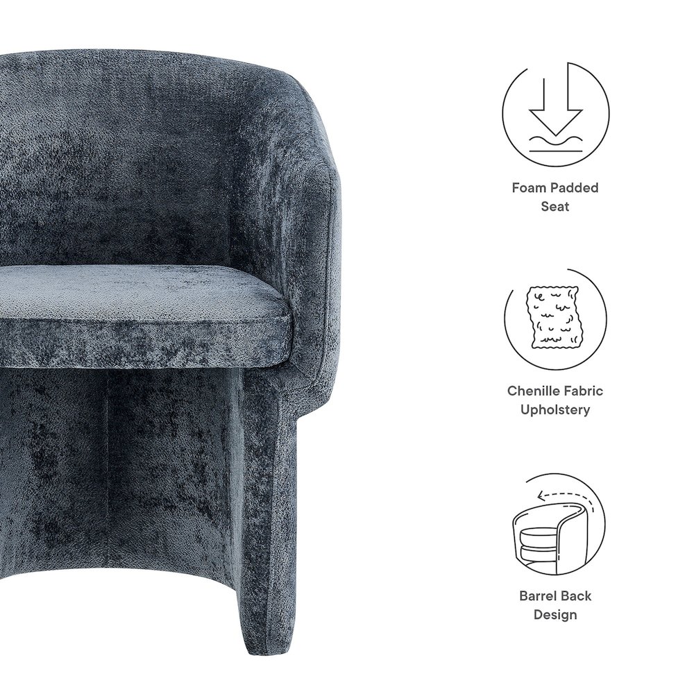 Verity Chenille Dining Armchair. Picture 2
